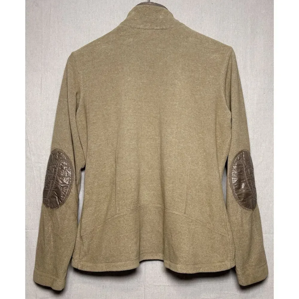 Toni Sailer Womens 42 Technical Mid Layer‎ Lightweight Fleece Zip Up Elbow Patch